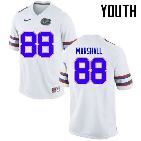 Youth Florida Gators #88 Wilber Marshall NCAA Nike White Authentic Stitched College Football Jersey CYT5462KB